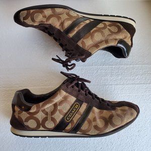 Coach Kathleen Sneakers in Khaki/Chocolate Brown - (7.5 Med)